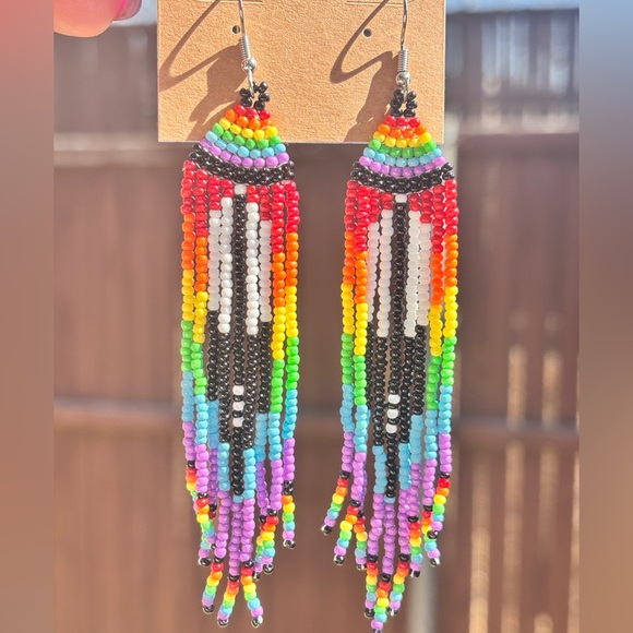 Jewelry - 🌈 Rainbow, Beaded Earrings